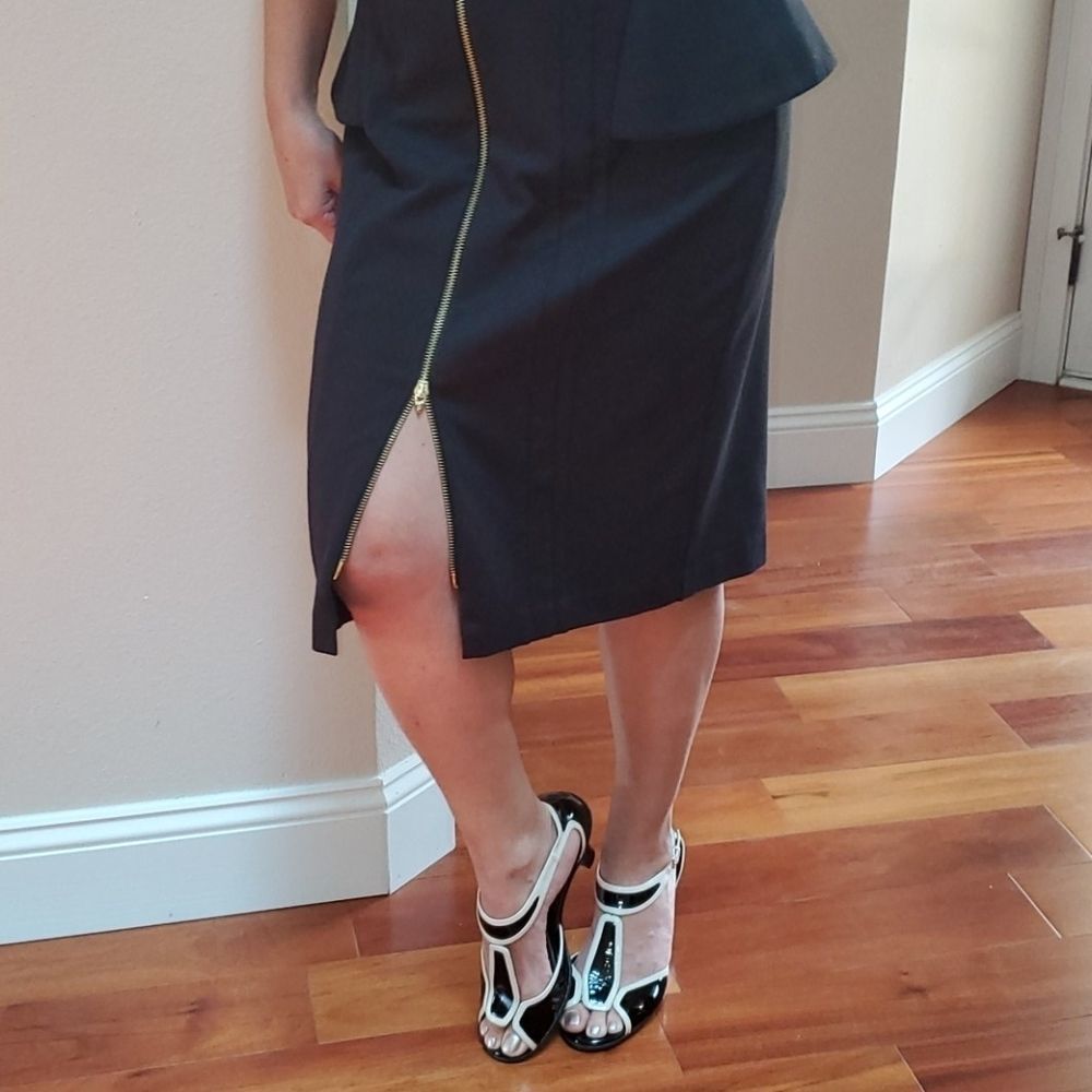 VEUC Ted Baker Black Dress w/Structured Stitching - Picture 5 of 12